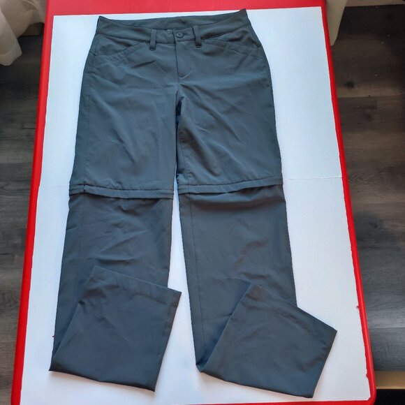 Eddie Bauer outdoor convertible pants women's size 2 grey 9" shorts - Picture 1 of 15